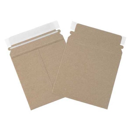 Partners Brand Self-Seal Flat Mailers, 6" x 6", Kraft, PK200 RM9K