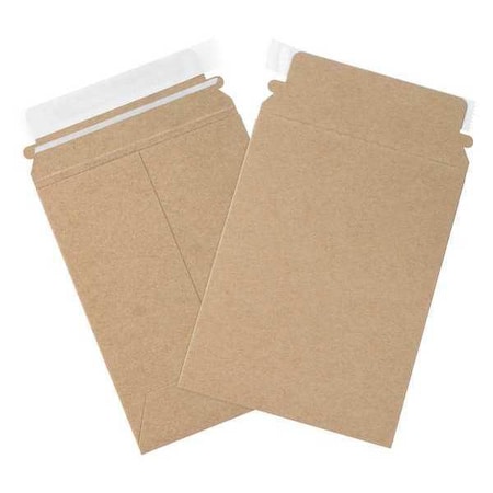 Partners Brand Self-Seal Flat Mailers, 6" x 8", Kraft, PK100 RM1K