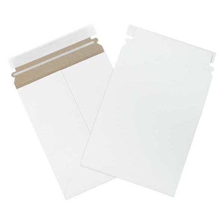 PARTNERS BRAND Self-Seal Flat Mailers, 7" x 9", White, 100/Case RM10SS