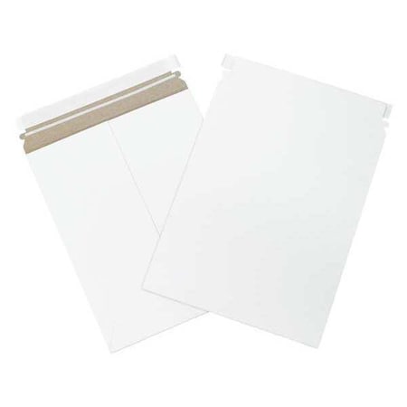 Partners Brand Self-Seal Flat Mailers, 9 3/4" x 12 1/4", White, PK100 RM5SS