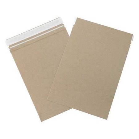 Partners Brand Self-Seal Flat Mailers, 9" x 11 1/2", Kraft, PK100 RM2K