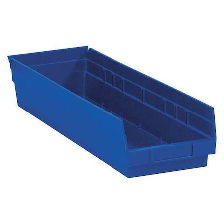 Partners Brand Hang & Stack Storage Bin, Blue, 8 PK BINPS122B