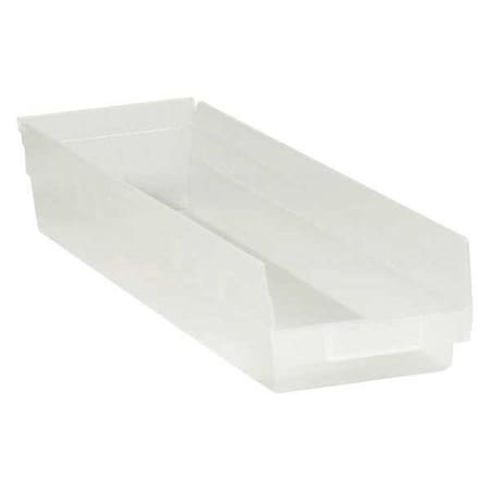 Partners Brand Hang & Stack Storage Bin, Clear, 8 PK BINPS122CL