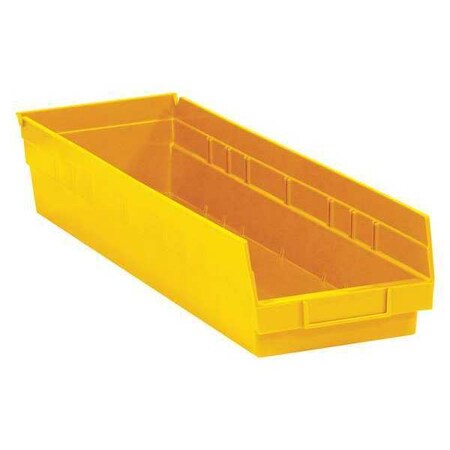 Partners Brand Hang & Stack Storage Bin, Yellow, 8 PK BINPS122Y