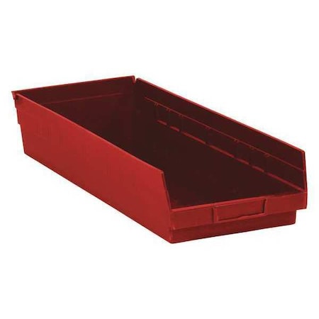 Partners Brand Hang & Stack Storage Bin, Red, 6 PK BINPS123R