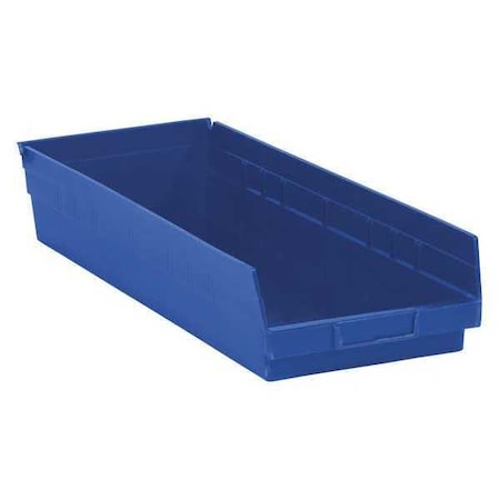 Partners Brand Hang & Stack Storage Bin, Blue, 6 PK BINPS123B