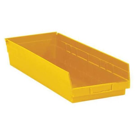 Partners Brand Shelf Storage Bin, Yellow, 6 PK BINPS123Y