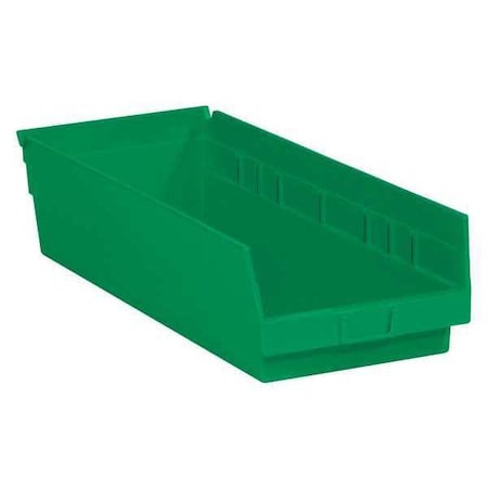 Partners Brand Shelf Storage Bin, Green, 20 PK BINPS112G