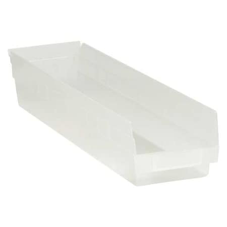 Partners Brand Shelf Storage Bin, Clear, 16 PK BINPS121CL