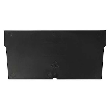 Partners Brand Plastic Divider Bin, Shelf, 5 1/4x3", Black, PK50, Black, 3" H, 50 PK BINDS53