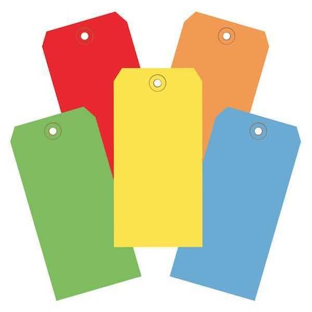 Partners Brand Shipping Tags, 13 Pt., 4 3/4" x 2 3/8", Assorted Color, PK1000 G20001