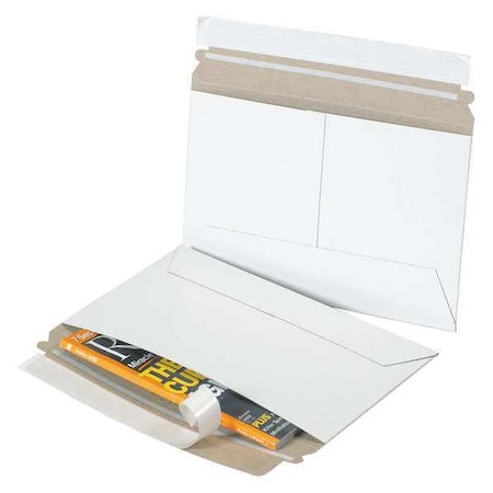 Partners Brand Side Loading Flat Mailers, 12 1/4" x 9 3/4", White, PK100 RM129