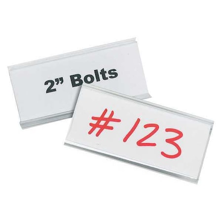 Wire-Rac Wire-Rac Snap-On Label Holders, Angled, 3" x 1 5/16, Clear, PK25 LH153