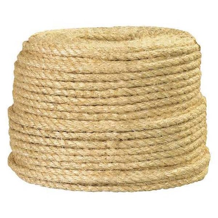 Partners Brand Sisal Rope, 1/2", 1,700 lb, Natural, 500'/Case TWR132