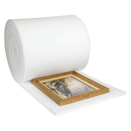 Partners Brand Soft Foam Roll, 1/2" x 24" x 72', White, 1/Each FR2472