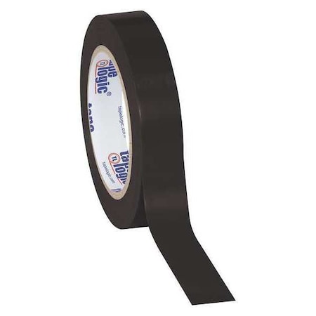 Partners Brand Tape Logic Solid Vinyl Safety Tape, 6.0 Mil, 1" x 36 yds, Black, PK48 T9136BL