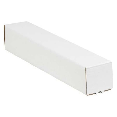 Partners Brand Square Mailing Tubes, 3" x 3" x 18", White, 25/Bundle M3318