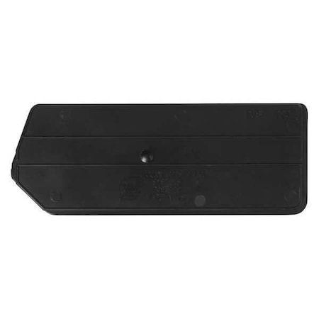Partners Brand Plastic Bin Divider, Stack/Hang, 6 5/8x2 3/4", PK6, Black, 2 3/4" H, 6 PK BIND103