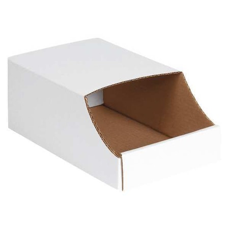 Partners Brand Hang & Stack Storage Bin, White, 50 PK BINB712