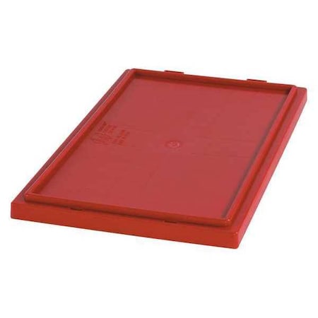 Partners Brand Red Plastic Lid, Stack/Nest, 20 7/8x18 1/4", Red, PK3, 3 PK BINS157