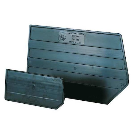 Partners Brand Plastic Divider, Stack/Hang, 13 15/16x4 3/4", PK6, Black, 4 3/4" H, 6 PK BIND145