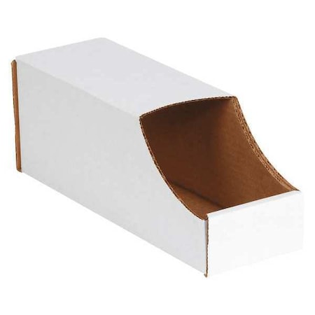 Partners Brand Hang & Stack Storage Bin, White, 50 PK BINB412