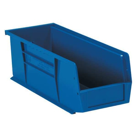 Partners Brand Plastic Stack & Hang Bin Boxes, 10 7/8" x 4 1/8" x 4", Blue, PK12 BINP1144B