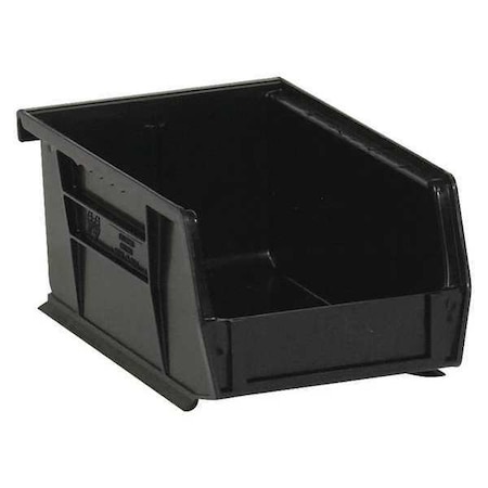 Partners Brand Plastic Stack & Hang Bin Boxes, 9 1/4" x 6" x 5", Black, PK12 BINP0965K