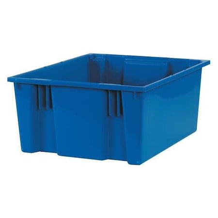 Partners Brand Stack & Nest Storage Bin, Plastic, Blue, 3 PK BINS119