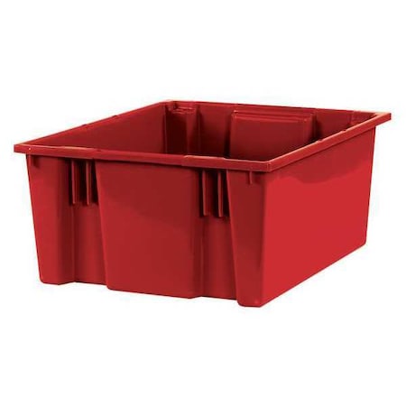Partners Brand Stack & Nest Storage Bin, Plastic, Red, 3 PK BINS120