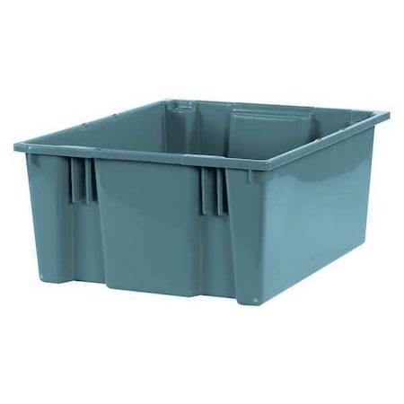 Partners Brand Stack & Nest Storage Bin, Plastic, Gray, 3 PK BINS121