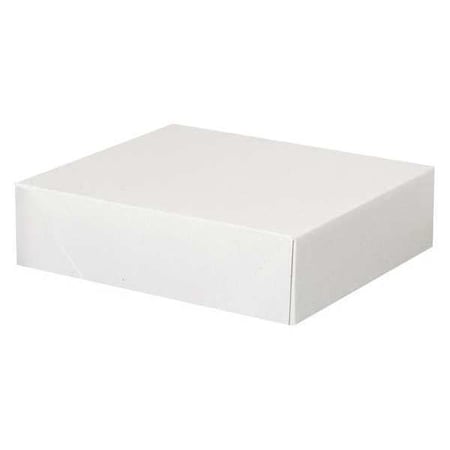 Partners Brand 11 1/8 in x 9 1/2 in x 3 in Stationery Folding Cartons, White, Fiberboard, 150 PK S6