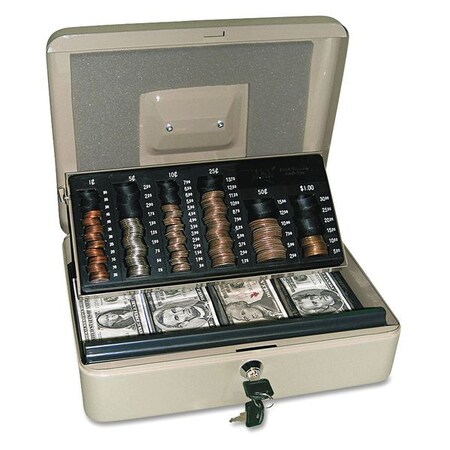 Securit Steel Cash Box, 3-In-1, Beige 4967