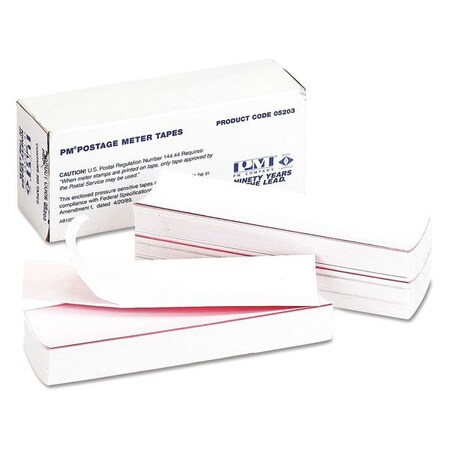Pm Company SingleTapeStrips, 1-3/4"x5-1/2", Wht, PK300 5203