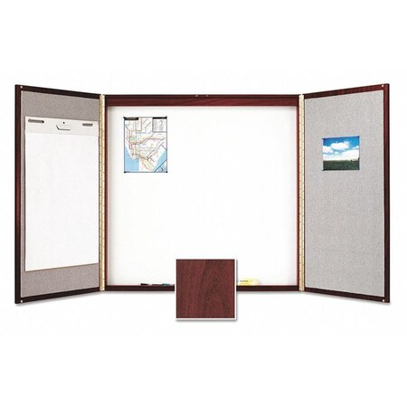 Quartet Enclosed Dry Erase Board Cabinet 48"x48", Mauve 878