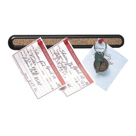 Quartet Cork Bulletin, 18", Brown, Black Plastic 2350-1