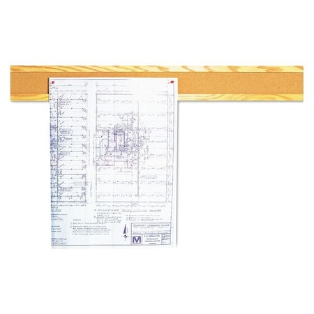 Quartet Cork Board 48"x5", Oak 300B