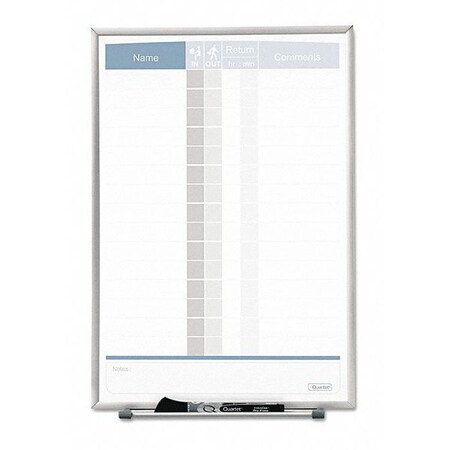Quartet In/Out Planning Board 11"x16", Aluminum Frame 33703