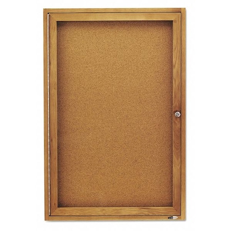 Quartet Cork Bulletin Board 24"x36", Oak 363