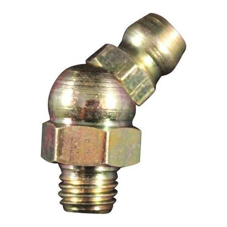 Milton Grease Fitting, Short 45 Deg, 1/4"-28, PK50 S-3214