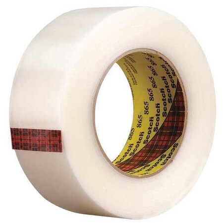 Scotch 3M™ 865 Strapping Tape, 6.4 Mil, 2" x 60 yds., Clear, 12/Case T91786512PK