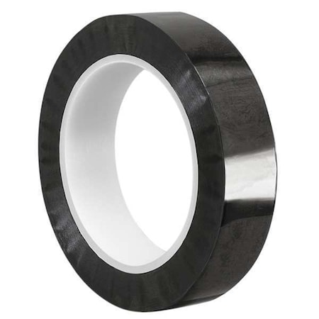 Tapecase Film Tape, Acrylic, Black, 5" x 72 yd. MPFT-BLACK