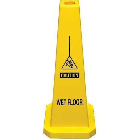 Cortina Safety Products Lamba Cone, Slippery Yellow, 36" 03-600-10