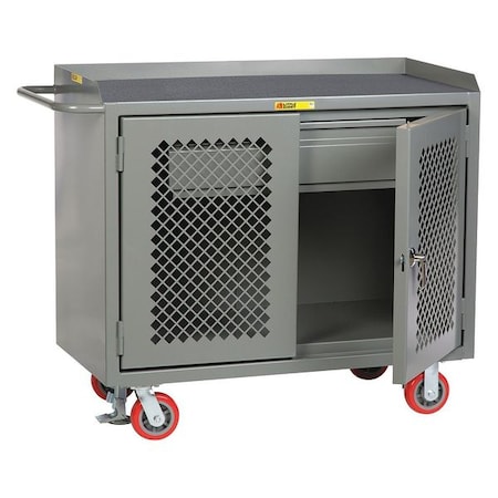 Little Giant Bench Cabinet, Doors, HD Drawer, Vinyl Mat MMP2D-2448-HDFL