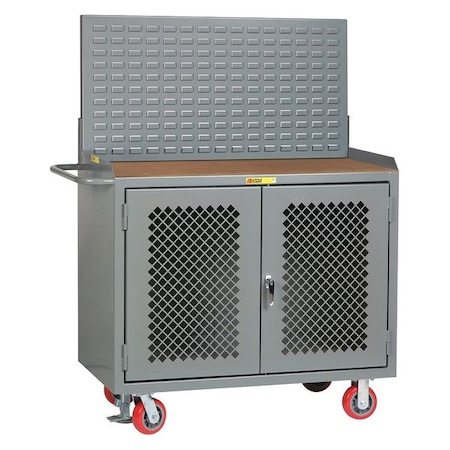 Little Giant Bench Cabinet, Louvered Pnl, Hardboard MHP2D-FL-LP
