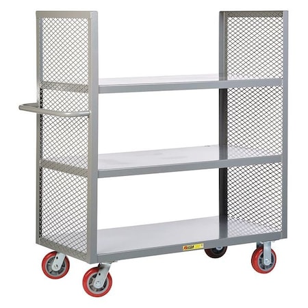 Little Giant Shelf Truck, 2 Sided, 3600 lb., 30x60, Steel, 3600 lb Load Capacity, 3 Shelves, 57" H DET3-3060-6PY