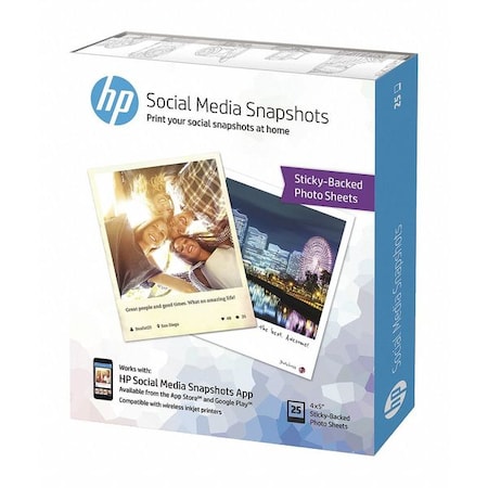 Hp Paper, 4x5", Sticky, PK25 K6B83A
