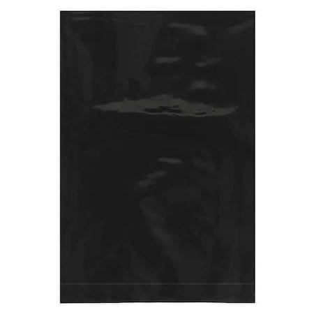 Partners Brand Flat Poly Bags, 4" x 6", 2 mil, Black, 1000 PK PB390BK