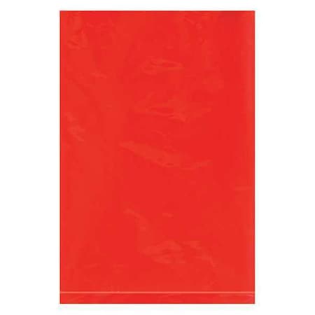 Partners Brand Flat Poly Bags, 6" x 9", 2 mil, Red, 1000 PK PB440R