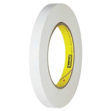 Scotch Flatback Tape, 1/2x60 yd., White, PK12, 1/2" W x 60 yds. L, White, 12 PK T943256W12PK